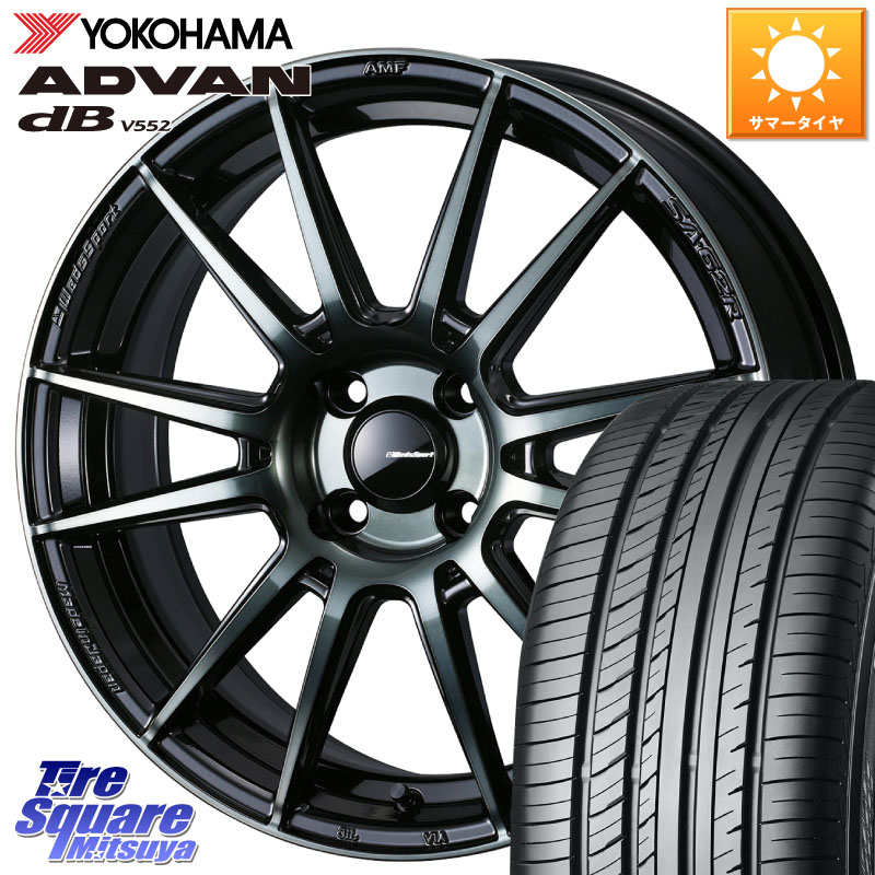 WEDS WedsSport SA-62R ホイール 15インチ 15 X 6.0J +48 4穴 100 YOKOHAMA R2596 ADVAN dB V552 ヨコハマ 195/55R15