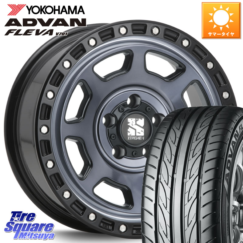 MLJ XJ07 XTREME-J 5H IND エクストリームJ 16インチ 16 X 7.0J +35 5穴 114.3 YOKOHAMA R0383 ADVAN FLEVA V701 ヨコハマ 205/55R16 GRヤリスRSノーマルキャリパー