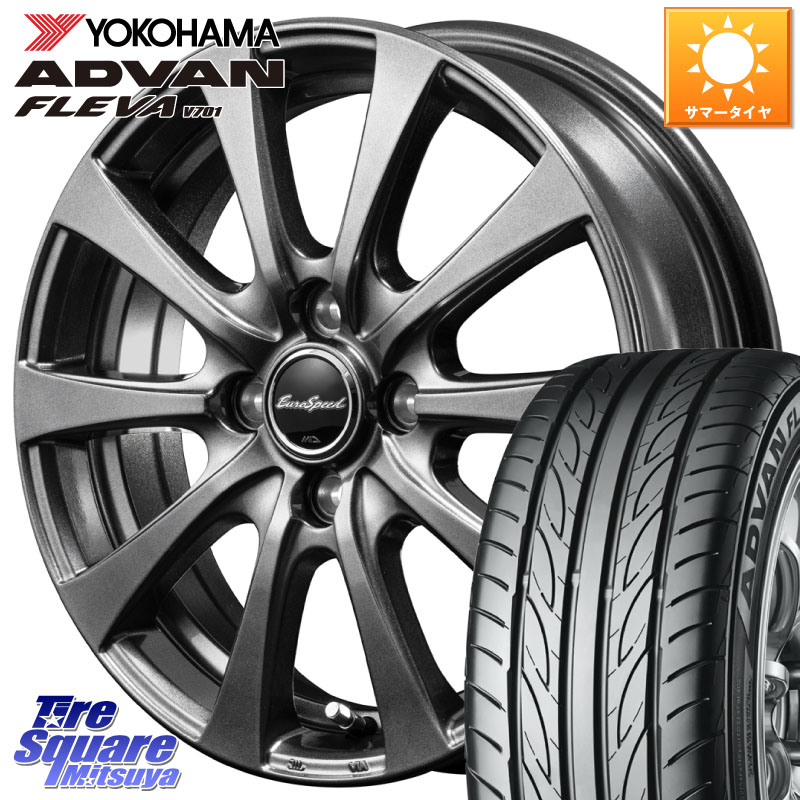 MANARAY MID EuroSpeed G10 在庫● ホイール 15インチ 15 X 5.5J +43 4穴 100 YOKOHAMA R3587 ADVAN FLEVA V701 ヨコハマ 185/55R15 700系パッソ E11ノート