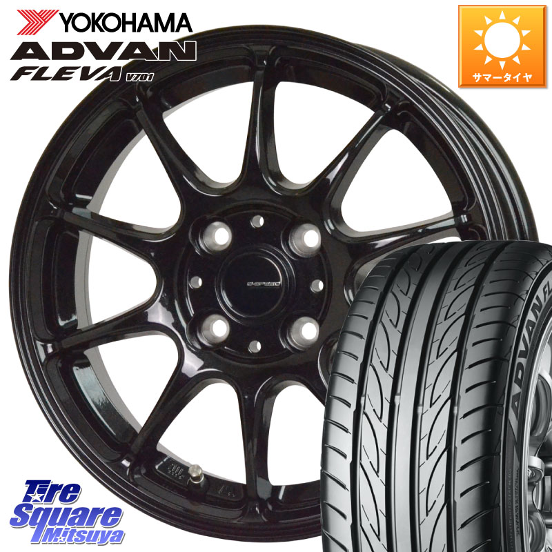 HotStuff G.SPEED G-07 ホイール 17インチ ジースピード 17 X 6.5J +45 4穴 100 YOKOHAMA R0393 ADVAN FLEVA V701 ヨコハマ 215/45R17 FITクロスター