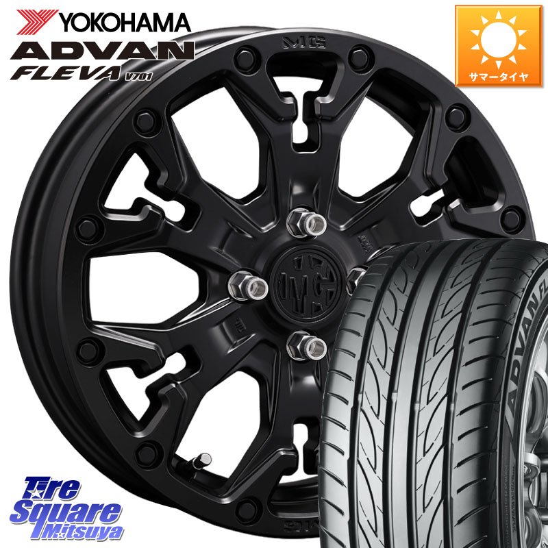 YOKOHAMA R0388 ADVAN FLEVA V701 ヨコハマ 195/45R16CRIMSON MG GOLEM Jr ホイール 16インチ 16X6.0J 38 4穴 100 SuperONE プロボックス サクシード ファンカーゴ|タイヤスクエアミツヤ