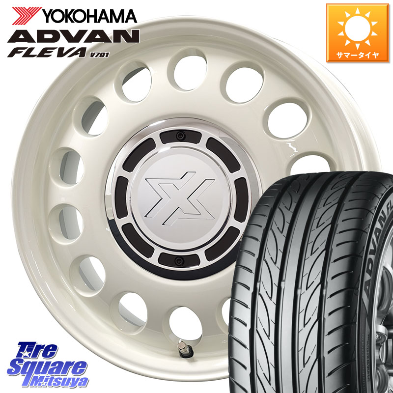 YOKOHAMA R3584 ADVAN FLEVA V701 ヨコハマ 165/55R15コスミック クロスブラッド STEELE ホイール 15インチ 15X6.0J 42 4穴 100 ブーン BOON|タイヤスクエアミツヤ