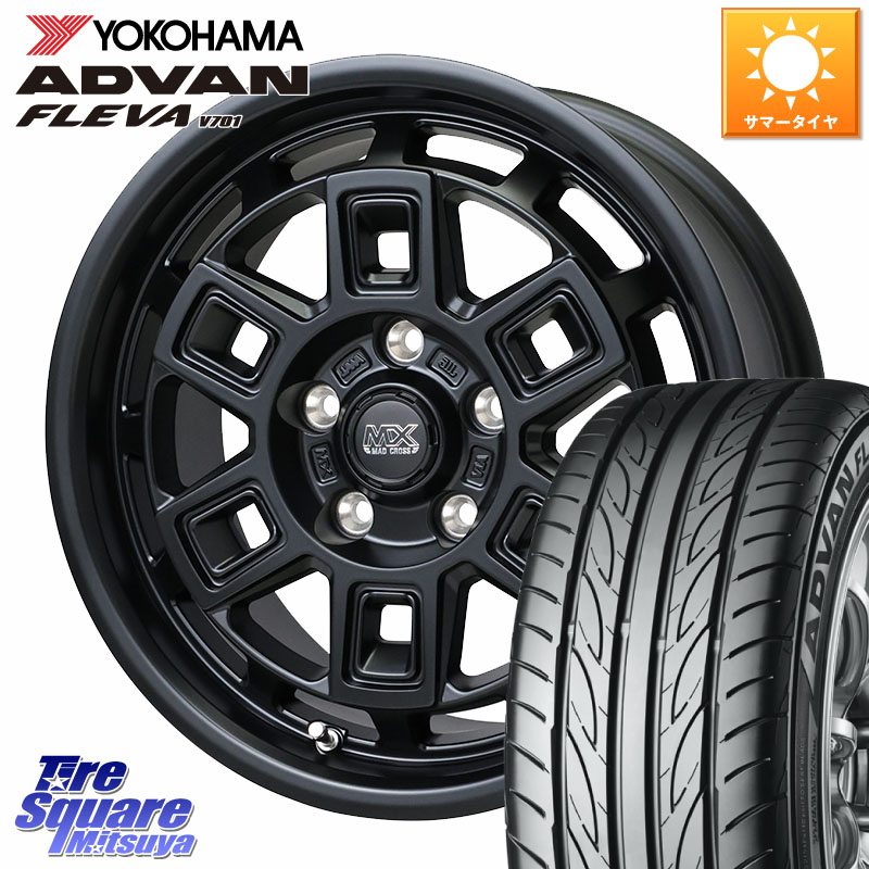 HotStuff MAD CROSS AEVER マッドクロス アイヴァー ホイール 17インチ 17 X 7.0J +38 5穴 114.3 YOKOHAMA R3586 ADVAN FLEVA V701 ヨコハマ 195/45R17