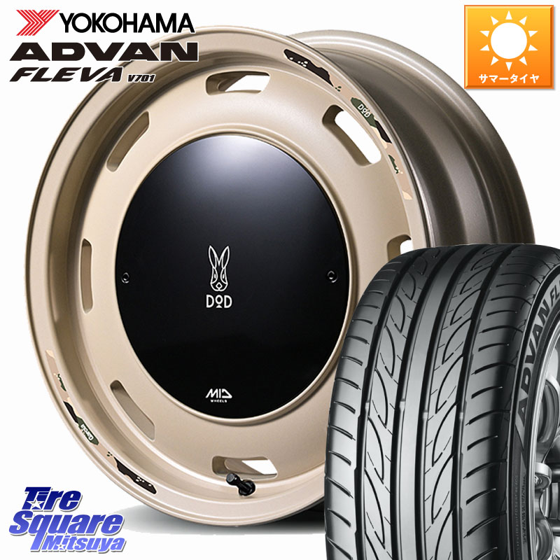 MANARAY MID x DOD ウシャリントバリ ホイール 15インチ 15 X 4.5J +45 4穴 100 YOKOHAMA R3583 ADVAN FLEVA V701 ヨコハマ 165/50R15