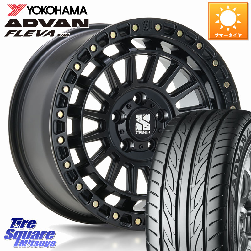 MLJ XJ08 XTREME-J ホイール 17インチ 17 X 7.5J +42 5穴 114.3 YOKOHAMA R0404 ADVAN FLEVA V701 ヨコハマ 225/50R17