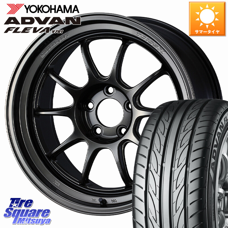 YOKOHAMA R0855 ADVAN FLEVA V701 ヨコハマ 235/40R18WEDS TC105X DSR ウェッズスポーツ ホイール 18インチ 18X9.5J(FL) 45 5穴 120 FL5シビックTypeR要ローダウン｜タイヤスクエアミツヤ
