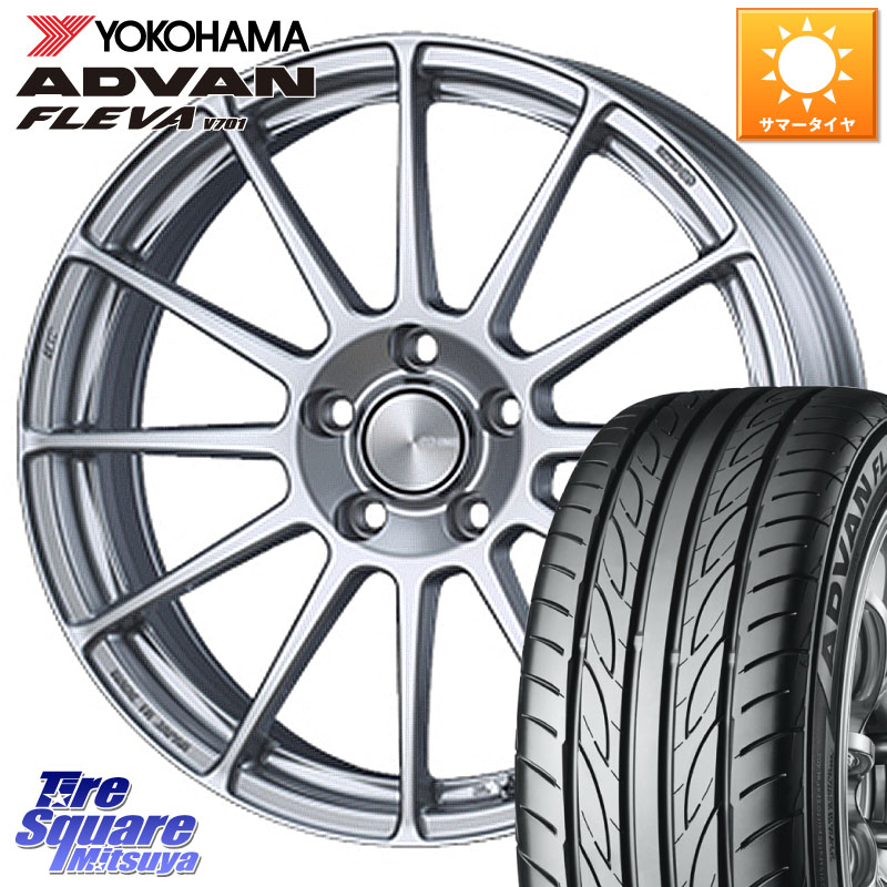 ENKEI エンケイ PerformanceLine PF03 ホイール 15 X 6.0J +45 4穴 100 YOKOHAMA R0387 ADVAN FLEVA V701 ヨコハマ 195/50R15