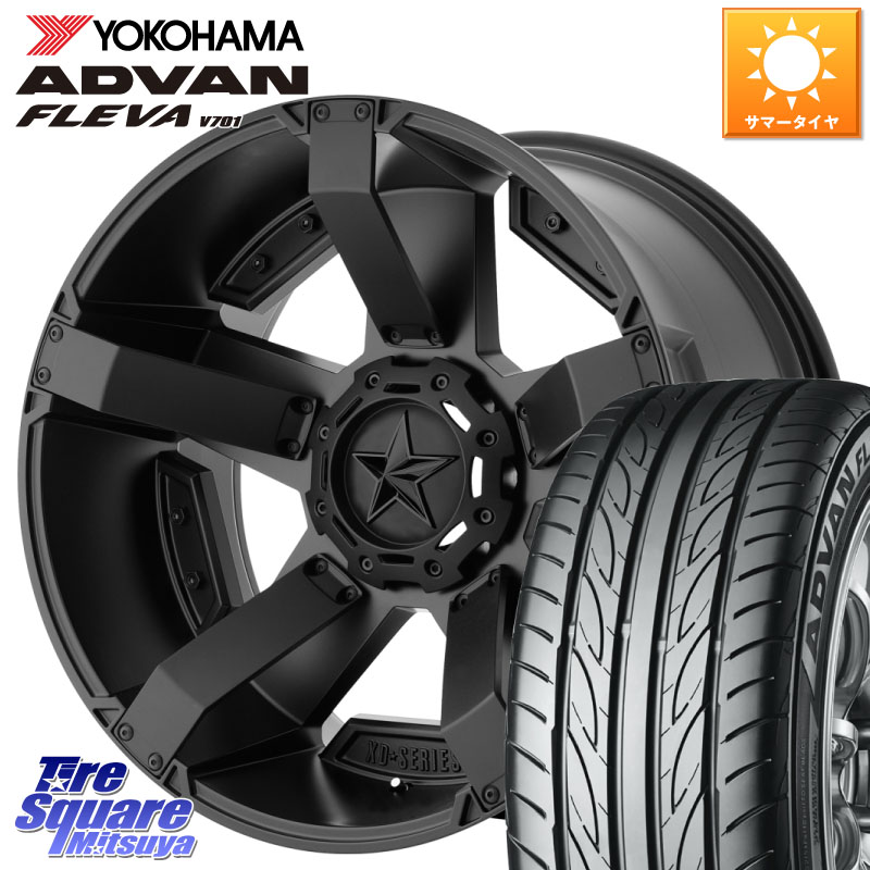 KMC XD811 ROCKSTAR2 ホイール 17インチ ロックスター2 17 X 8.0J +35 5穴 114.3 YOKOHAMA R0404 ADVAN FLEVA V701 ヨコハマ 225/50R17