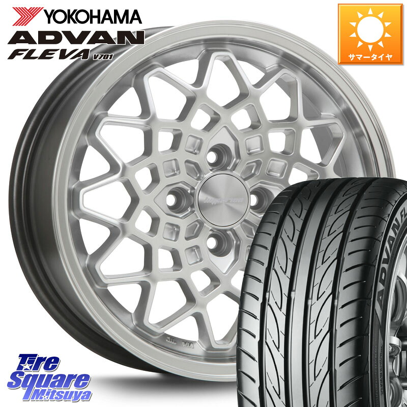 MLJ hyperion CALMA ハイペリオン カルマ 15 X 7.0J +48 4穴 100 YOKOHAMA R0389 ADVAN FLEVA V701 ヨコハマ 195/55R15 ヤリス