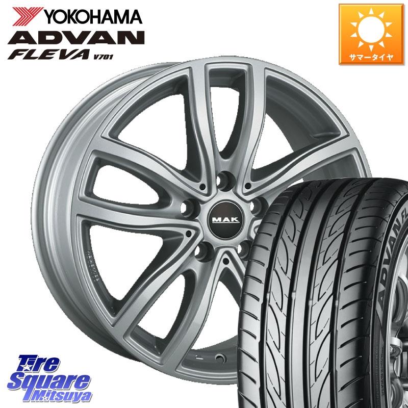 YOKOHAMA R0422 ADVAN FLEVA V701 ヨコハマ 225/55R17阿部商会 MAK FAHR ホイール 17インチ 17X7.5J(BMW G30 G31) 27 5穴 112 BMW 5シリーズ G30 G31｜タイヤスクエアミツヤ 105,510円
