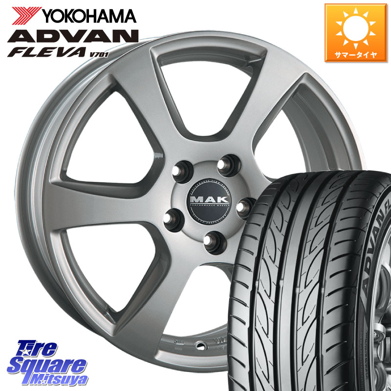 阿部商会 MAK VINCI(ヴィンチ) ホイール 17インチ 17 X 7.0J(AUDI Q2 GAC) +45 5穴 112 YOKOHAMA R0410 ADVAN FLEVA V701 ヨコハマ 215/55R17 アウディ Q2 93,737円
