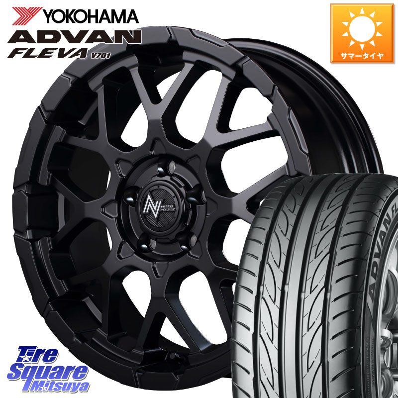 MANARAY MID ナイトロパワー M28 BULLET-S 18インチ 18 X 7.0J +35 5穴 114.3 YOKOHAMA R0396 ADVAN FLEVA V701 ヨコハマ 235/55R18