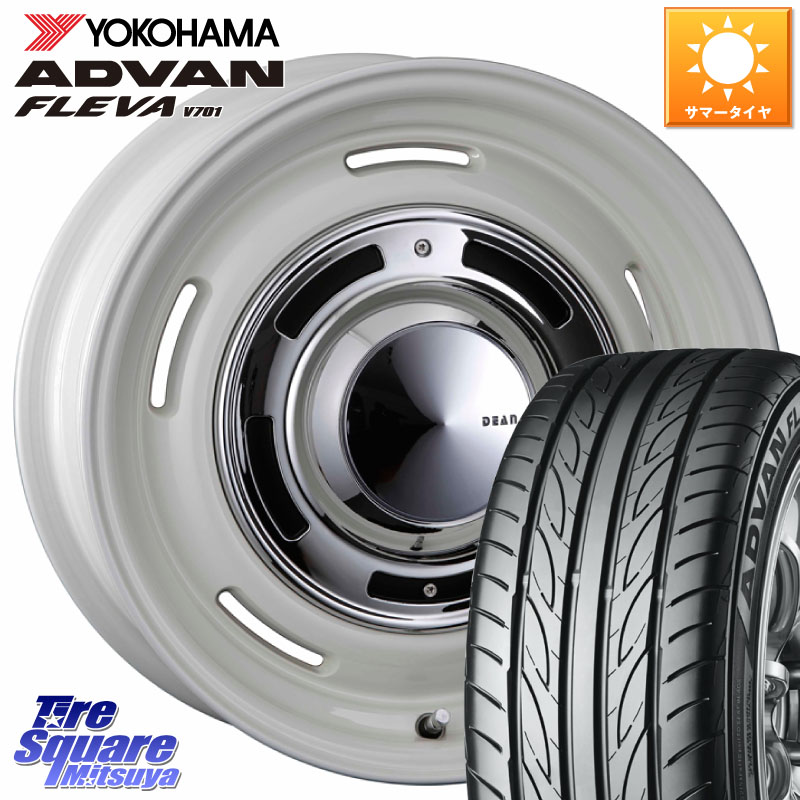 YOKOHAMA R3584 ADVAN FLEVA V701 ヨコハマ 165/55R15CRIMSON ディーン クロスカントリー ホワイト 15インチ 15X6.0J 42 4穴 100 ブーン BOON｜タイヤスクエアミツヤ