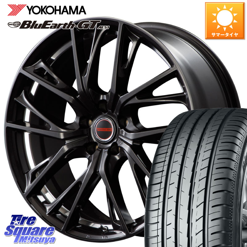 MANARAY MID VERTEC ONE GLAIVE 18インチ 18 X 7.0J +48 5穴 114.3 YOKOHAMA R4586 BluEarth-GT AE51 ヨコハマ 225/45R18 P15キックス リーフ RP6～8ステップワゴン CX-3 レヴォーグ RC系オデッセイ前期