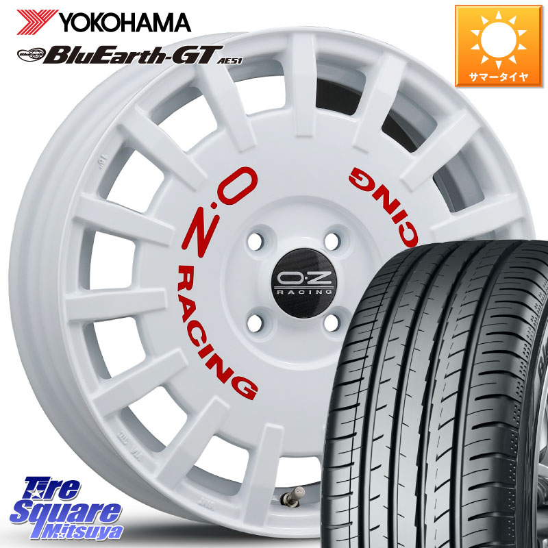 OZ Rally Racing ラリーレーシング 16インチ 16 X 7.0J(FIAT 500) +35 4穴 98 YOKOHAMA R4585 BluEarth-GT AE51 ヨコハマ 195/45R16 フィアット FIAT 500 500C 500S