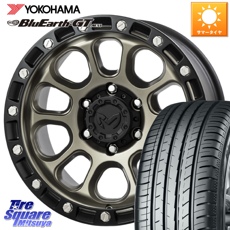 MKW M204 コヨーテブロンズ ホイール 16インチ 16 X 7.0J +35 5穴 114.3 YOKOHAMA R4618 BluEarth-GT AE51 ヨコハマ 205/60R16