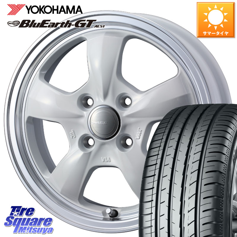 WEDS グラフト GYRAFT 5S ホイール 15インチ 15 X 5.5J +42 4穴 100 YOKOHAMA R4600 BluEarth-GT AE51 ヨコハマ 185/65R15 アクアクロスオーバー FITクロスター