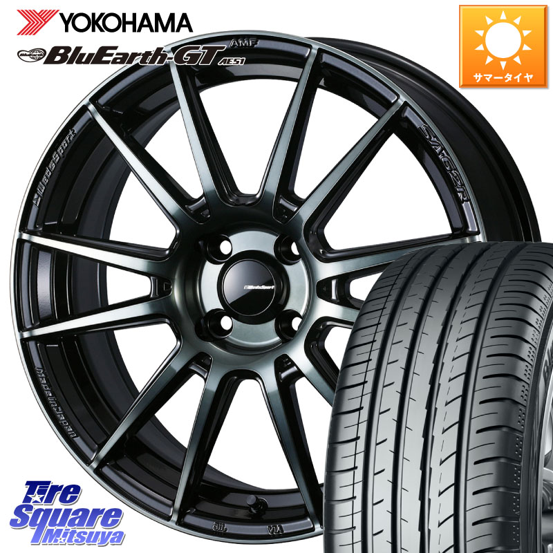 WEDS WedsSport SA-62R ホイール 17インチ 17 X 6.5J +42 4穴 100 YOKOHAMA R4616 BluEarth-GT AE51 ヨコハマ 205/50R17 E13オーラ