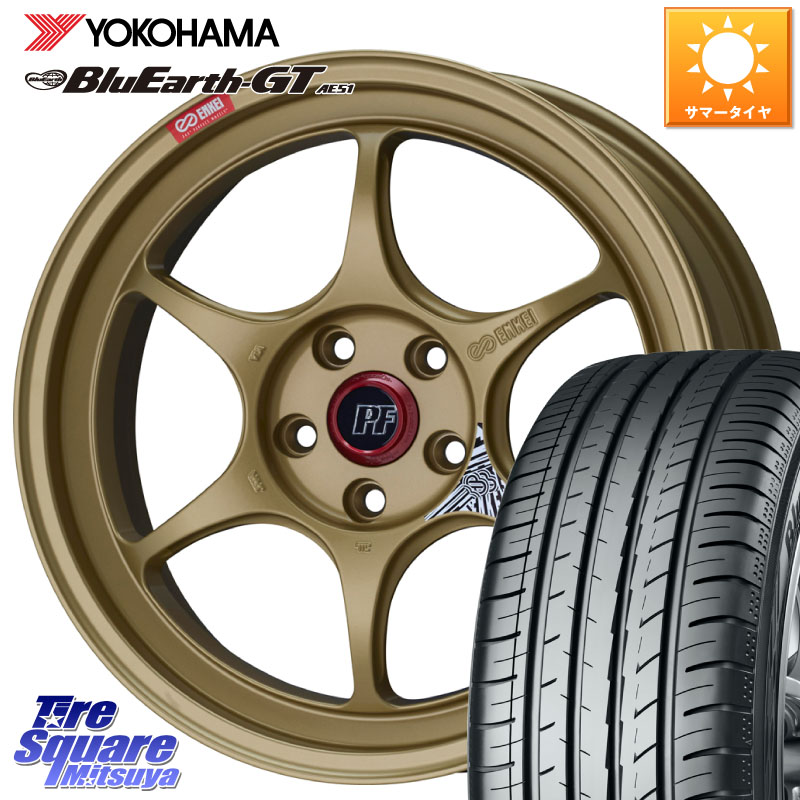 ENKEI エンケイ PerformanceLine PF06 ホイール 18インチ 18 X 8.0J(86 Brembo) +45 5穴 100 YOKOHAMA R4623 BluEarth-GT AE51 ヨコハマ 215/40R18 BRZ・86・GR86ブレンボキャリパー対応 BRZ・86・GR86ブレンボキャリパー対応ローダウン車向けサイズ 143,190円