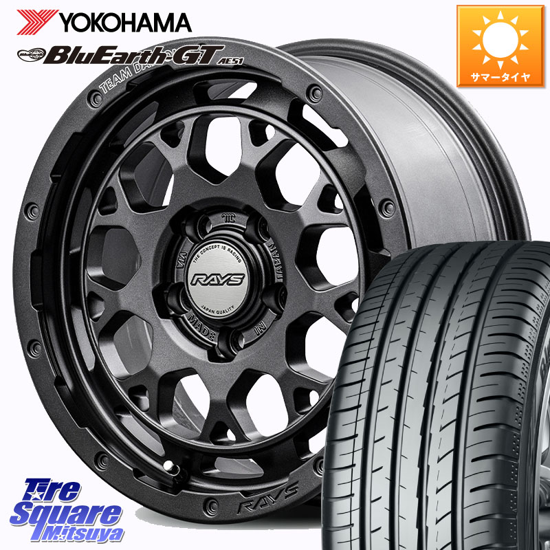 YOKOHAMA R4606 BluEarth-GT AE51 ヨコハマ 215/55R16RAYS 【欠品次回~1月】 TEAM DAYTONA M9+ Spec M ホイール 16インチ 16X7.0J 37 5穴 114.3 インサイト｜タイヤスクエアミツヤ