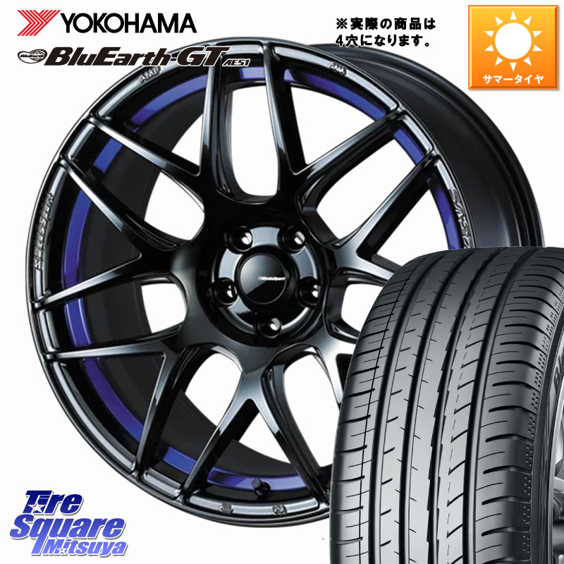 YOKOHAMA R4616 BluEarth-GT AE51 ヨコハマ 205/50R17WEDS WedsSport SA-27R SA27R ウェッズ スポーツ ホイール 17インチ 17X6.5J 42 4穴 100 E13オーラ|タイヤスクエアミツヤ