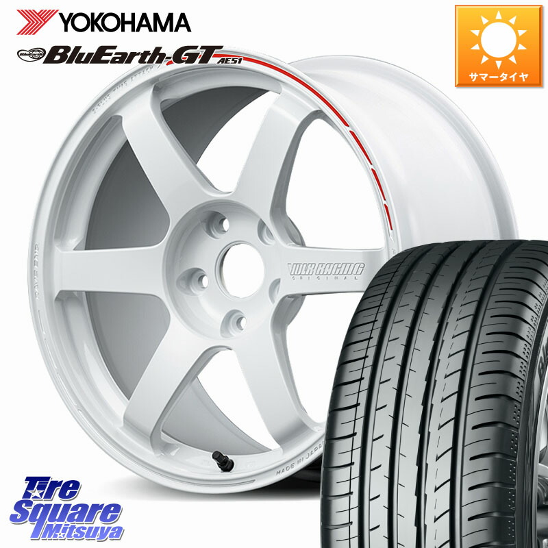 YOKOHAMA R4614 BluEarth-GT AE51 ヨコハマ 205/45R17RAYS 【欠品次回3~4月】 TE37 SAGA S-plus TIME ATTACK EDITION VOLK RACING 鍛造 ホイール 17インチ 17X7.5J 45 5穴 114.3 GT系フリードクロスター|タイヤスクエアミツヤ