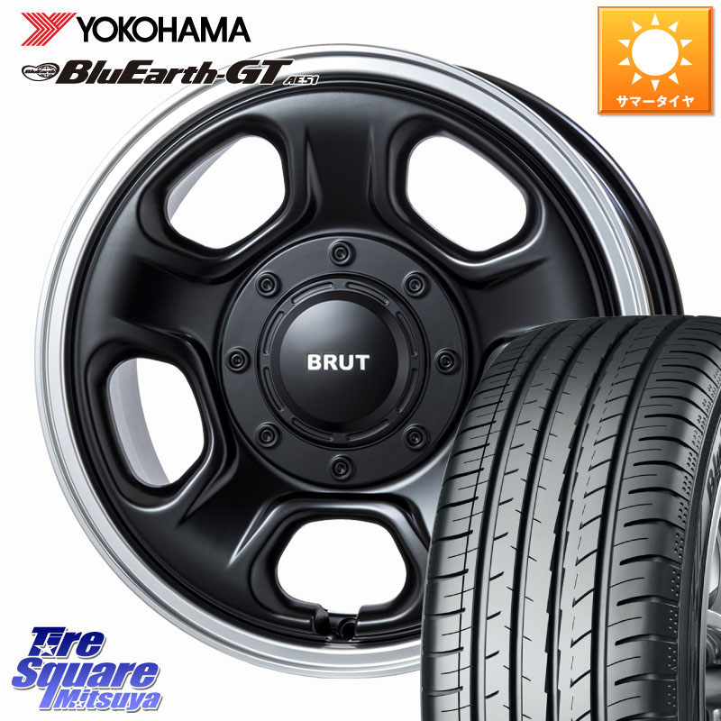 YOKOHAMA R4575 BluEarth-GT AE51 ヨコハマ 205/55R16BRUT ブルート BR-33 BR33 ホイール 16インチ 16X6.5J 30 5穴 114.3|タイヤスクエアミツヤ