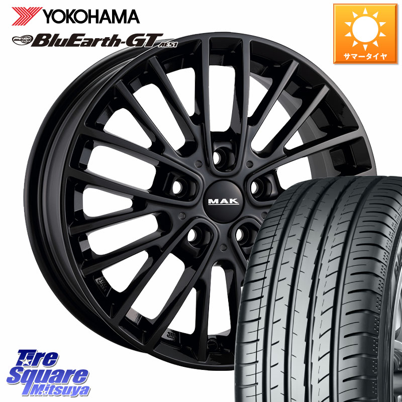 YOKOHAMA R4575 BluEarth-GT AE51 ヨコハマ 205/55R16阿部商会 MAK CHELSE BK ホイール 16インチ 16X7.0J(MINI F54) 52 5穴 112 MINI ミニ クラブマン F54｜タイヤスクエアミツヤ 91,603円