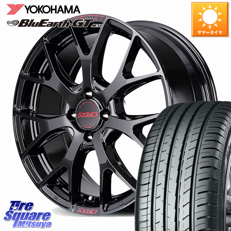 YOKOHAMA R4601 BluEarth-GT AE51 ヨコハマ 215/45R17RAYS HOMURA 2x7FT spec-M ホイール 17インチ 17X7.0J 45 4穴 100 FITクロスター アクア カローラフィールダー｜タイヤスクエアミツヤ