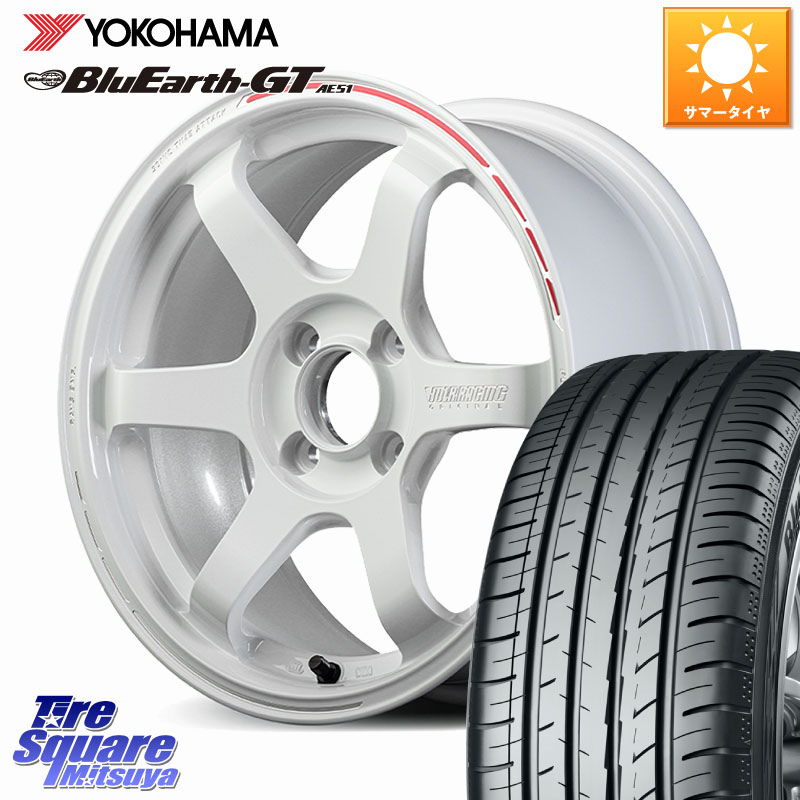 YOKOHAMA R4600 BluEarth-GT AE51 ヨコハマ 185/65R15RAYS 【欠品次回3~4月】 TE37 SONIC TIME ATTACK EDITION 鍛造 ホイール 15インチ 15X6.5J 37 4穴 100 イスト ist|タイヤスクエアミツヤ
