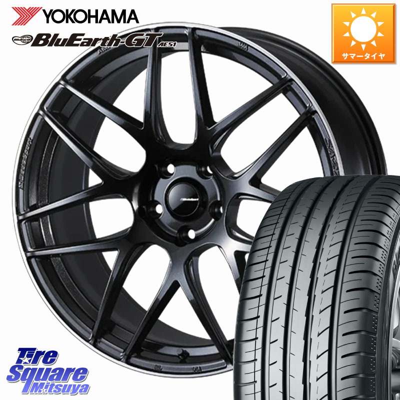WEDS SA-27R ウェッズ スポーツ ホイール 19インチ 19 X 8.5J +45 5穴 114.3 YOKOHAMA R4638 BluEarth-GT AE51 ヨコハマ 235/40R19 CY2アコード 70系カムリ