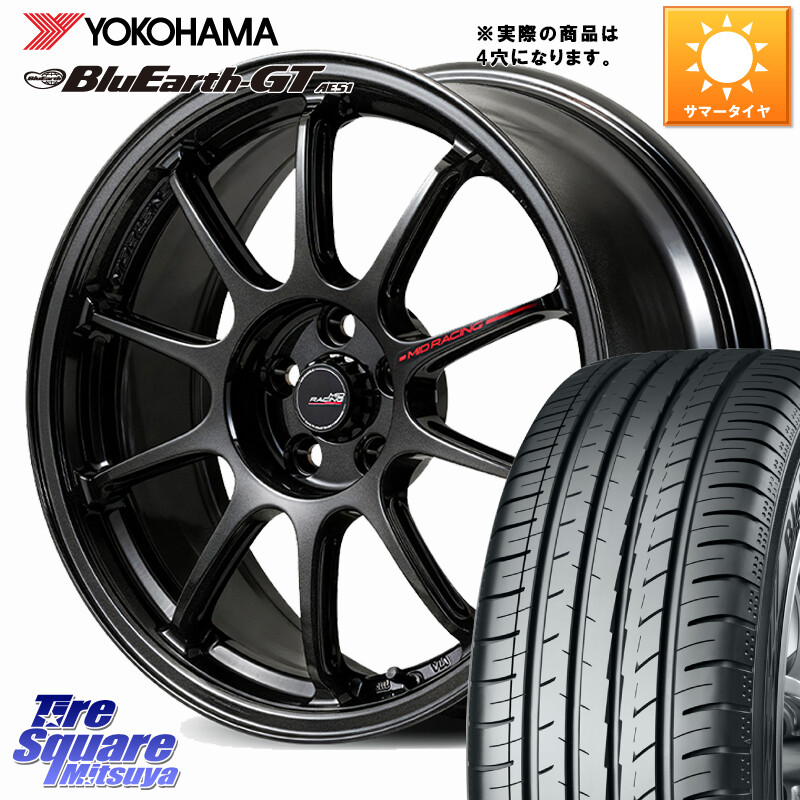 YOKOHAMA R4614 BluEarth-GT AE51 ヨコハマ 205/45R17MANARAY MID RACING R10 EVO ホイール 17インチ レーシング◇参考画像 17X7.0J 45 4穴 100 アクア アクアクロスオーバー ロードスターRF キューブ CUBE 日産 ヴィッツ ラクティス MAZDA2 マツダ2(デミオ) ヤリス カ|タイヤスクエアミツヤ