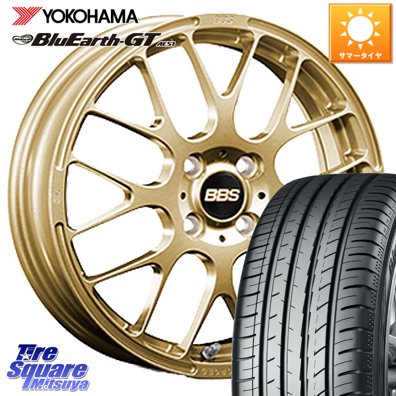 BBS RP 鍛造1ピース ホイール 16インチ 16 X 6.5J +48 4穴 100 YOKOHAMA R6947 BluEarth-GT AE51 ヨコハマ 185/60R16 FITクロスター