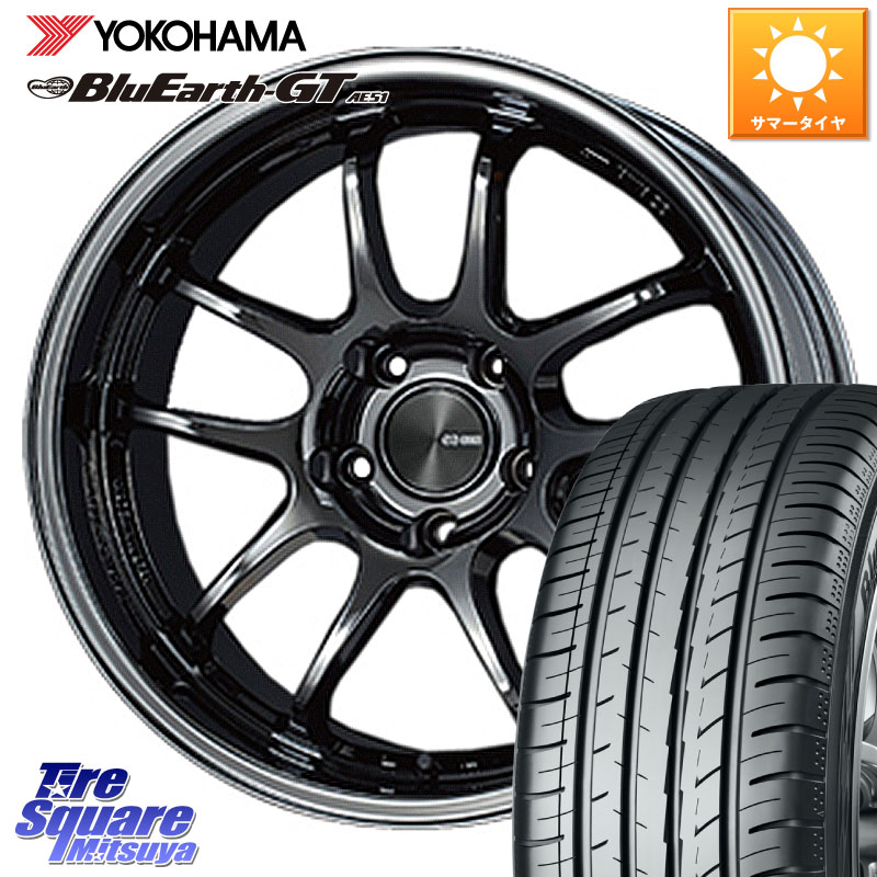 ENKEI エンケイ PerformanceLine PF01 EVO SBK ホイール 18 X 9.5J(VAB 6POT) +45 5穴 114.3 YOKOHAMA R4625 BluEarth-GT AE51 ヨコハマ 245/40R18