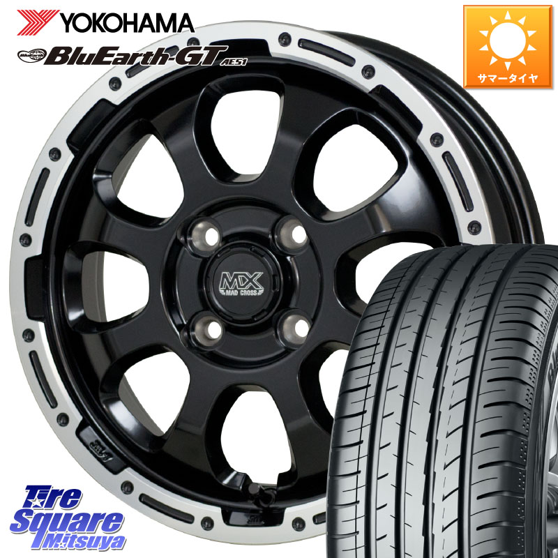 YOKOHAMA R6947 BluEarth-GT AE51 ヨコハマ 185/60R16HotStuff マッドクロス GRACE グレイス BK 4H 在庫● ホイール 16インチ ★サマーセール★ 16X6.0J 42 4穴 100 アクアクロスオーバー FITクロスター MAZDA2 マツダ2(デミオ)|タイヤスクエアミツヤ