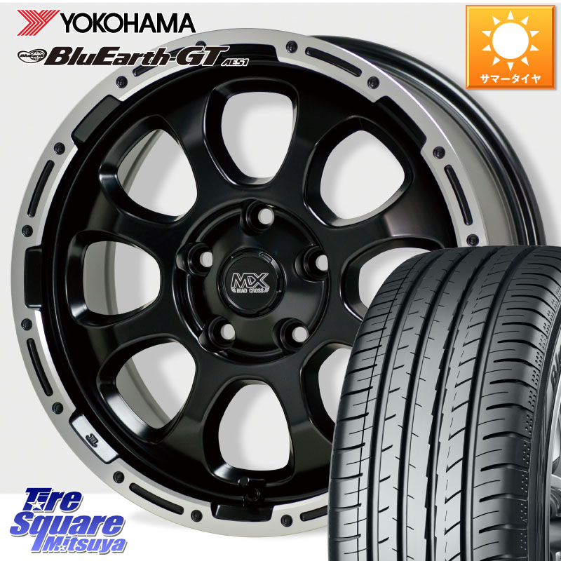 HotStuff マッドクロス GRACE グレイス BK 5H 在庫● ホイール 17インチ ★サマーセール★ 17 X 7.0J +45 5穴 114.3 YOKOHAMA R4614 BluEarth-GT AE51 ヨコハマ 205/45R17