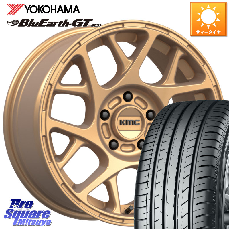 KMC KM708 BULLY ホイール 17インチ 専用Nut別売 17 X 8.0J +38 5穴 114.3 YOKOHAMA R4609 BluEarth-GT AE51 在庫予定品● ヨコハマ 【欠品次回4月末】4本単位での販売 215/50R17