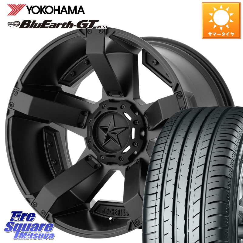 KMC XD811 ROCKSTAR2 ホイール 17インチ ロックスター2 17 X 8.0J +35 5穴 114.3 YOKOHAMA R4573 BluEarth-GT AE51 ヨコハマ 225/50R17