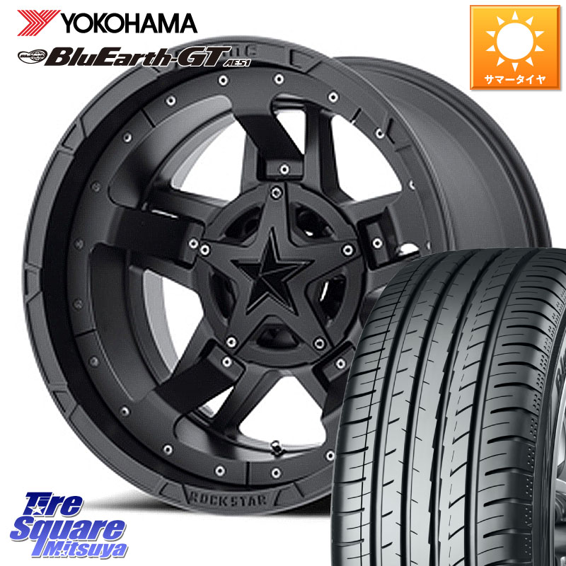 KMC XD827 ROCKSTAR3 ホイール 17インチ ロックスター3 17 X 8.0J +35 5穴 114.3 YOKOHAMA R4573 BluEarth-GT AE51 ヨコハマ 225/50R17