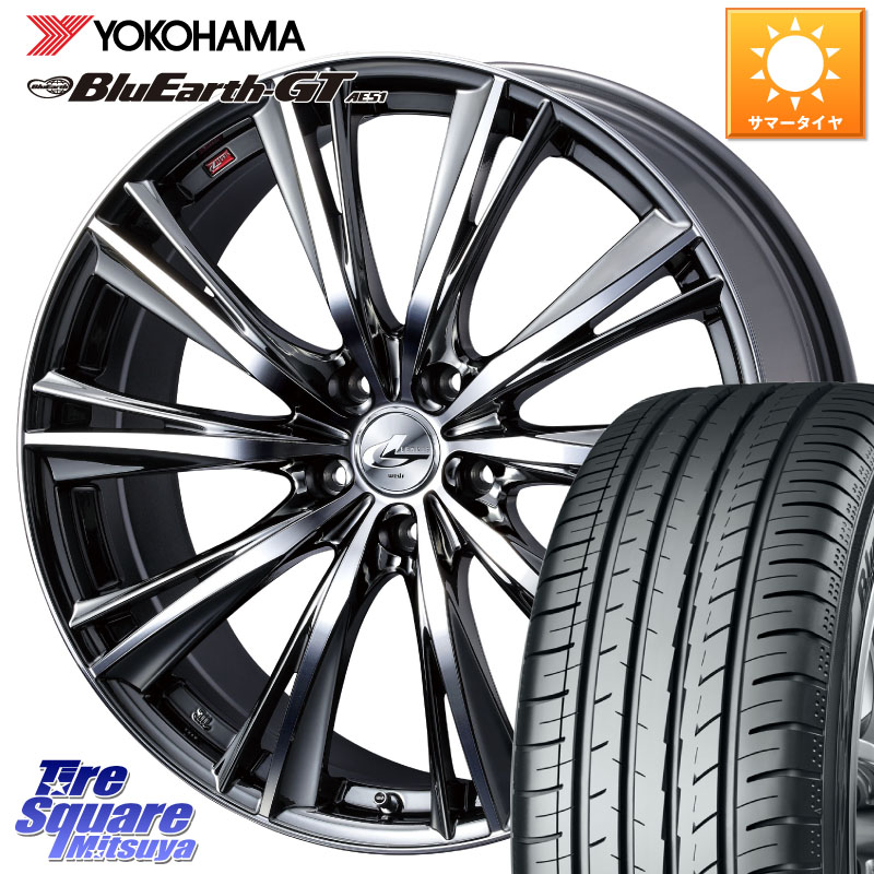 WEDS 33903 レオニス WX ウェッズ Leonis ホイール 18インチ 18 X 7.0J +53 5穴 114.3 YOKOHAMA R4623 BluEarth-GT AE51 ヨコハマ 215/40R18