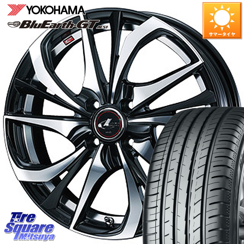 YOKOHAMA R4585 BluEarth-GT AE51 ヨコハマ 195/45R16WEDS ウェッズ Leonis レオニス TE ホイール 16インチ 16X6.0J 50 4穴 100 K13マーチ マーチ MARCH 日産 キューブ CUBE 日産|タイヤスクエアミツヤ