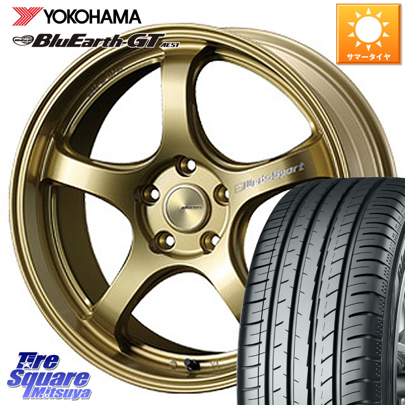 WEDS 72823 RN-05M ウェッズ スポーツ ホイール 18インチ 18 X 7.5J +45 5穴 114.3 YOKOHAMA R4591 BluEarth-GT AE51 ヨコハマ 235/45R18 CY2アコード