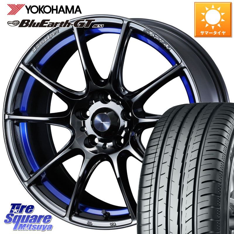 WEDS SA-25R ウェッズ スポーツ ホイール 18インチ 18 X 8.5J +50 5穴 114.3 YOKOHAMA R4591 BluEarth-GT AE51 ヨコハマ 235/45R18 CY2アコード 70系カムリ