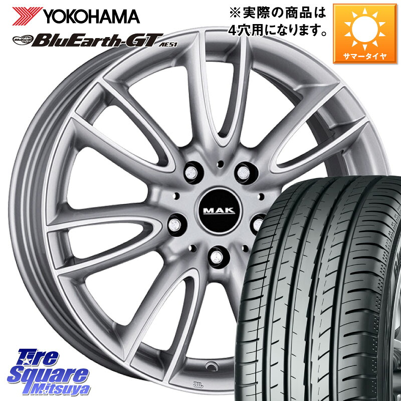 阿部商会 MAK JACKIY ジャッキー ホイール 15インチ 15 X 5.5J(MINI F55 F56 F57) +46 5穴 112 YOKOHAMA R4608 BluEarth-GT AE51 ヨコハマ 175/65R15 MINI ミニ F55 F56 F57