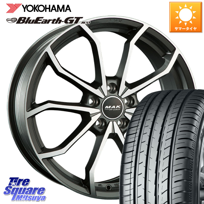 YOKOHAMA R4625 BluEarth-GT AE51 ヨコハマ 245/40R18阿部商会 MAK LOWE FF ホイール 18インチ 18X8.0J(AUDI A5 F5C) 28 5穴 112 アウディ A5 F5系｜タイヤスクエアミツヤ