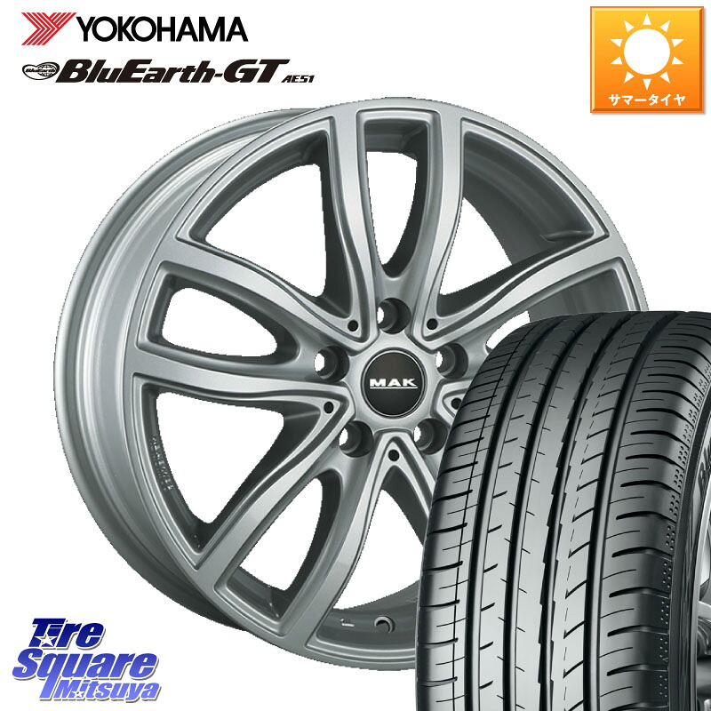 YOKOHAMA R4582 BluEarth-GT AE51 ヨコハマ 225/55R17阿部商会 MAK FAHR ホイール 17インチ 17X7.5J(BMW G30 G31) 27 5穴 112 BMW 5シリーズ G30 G31|タイヤスクエアミツヤ
