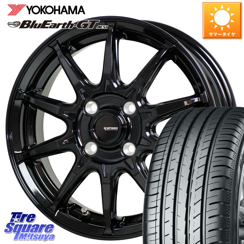 YOKOHAMA R4614 BluEarth-GT AE51 ヨコハマ 205/45R17HotStuff G-SPEED G-05 G05 17インチ ジースピード ホイール 17X6.5J 45 4穴 100 ロードスター(ローダウン等) ロードスターRF キューブ CUBE 日産 アクア MAZDA2 マツダ2(デミオ) ヤリス カスタム前提 フリード フ|タイヤスクエアミツヤ