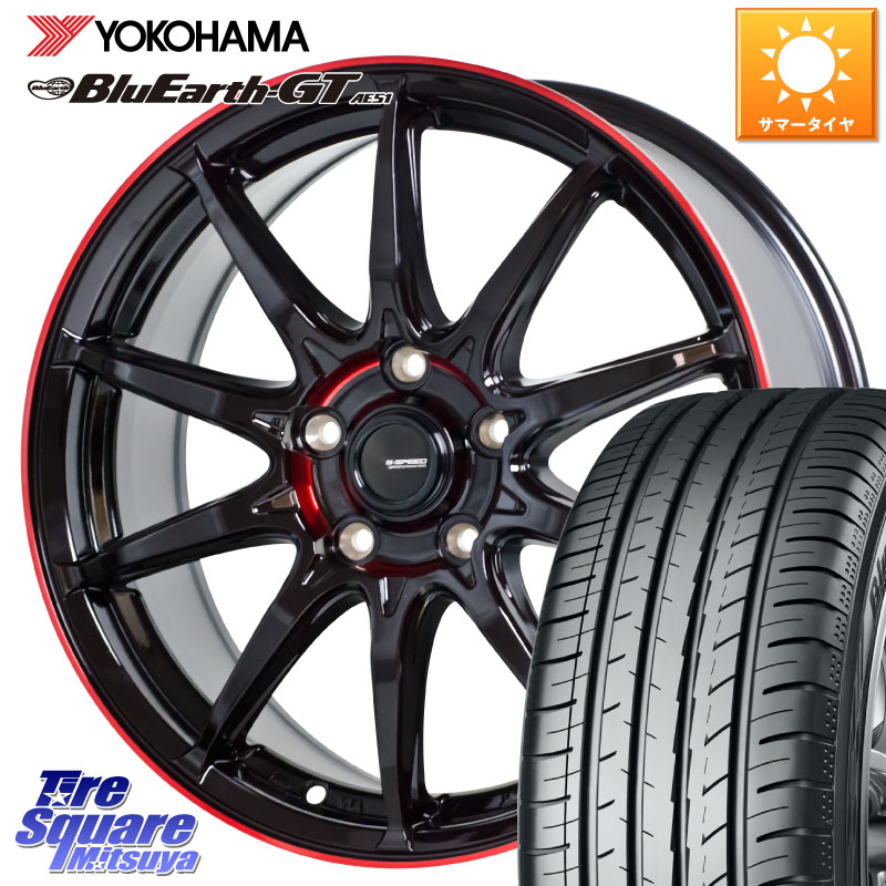 HotStuff 軽量設計 G.SPEED P-05R P05R RED ホイール 16インチ 16 X 6.5J +53 5穴 114.3 YOKOHAMA R4630 BluEarth-GT AE51 ヨコハマ 215/60R16 WR-V CX-3 RC系オデッセイ前期