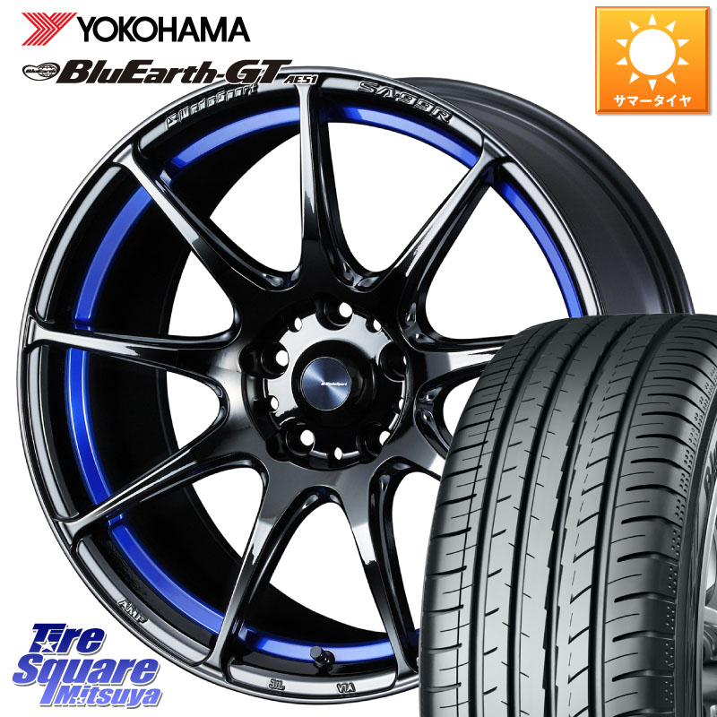 WEDS ウェッズ スポーツ SA99R SA-99R 18インチ 18 X 8.5J +35 5穴 114.3 YOKOHAMA R4591 BluEarth-GT AE51 ヨコハマ 235/45R18