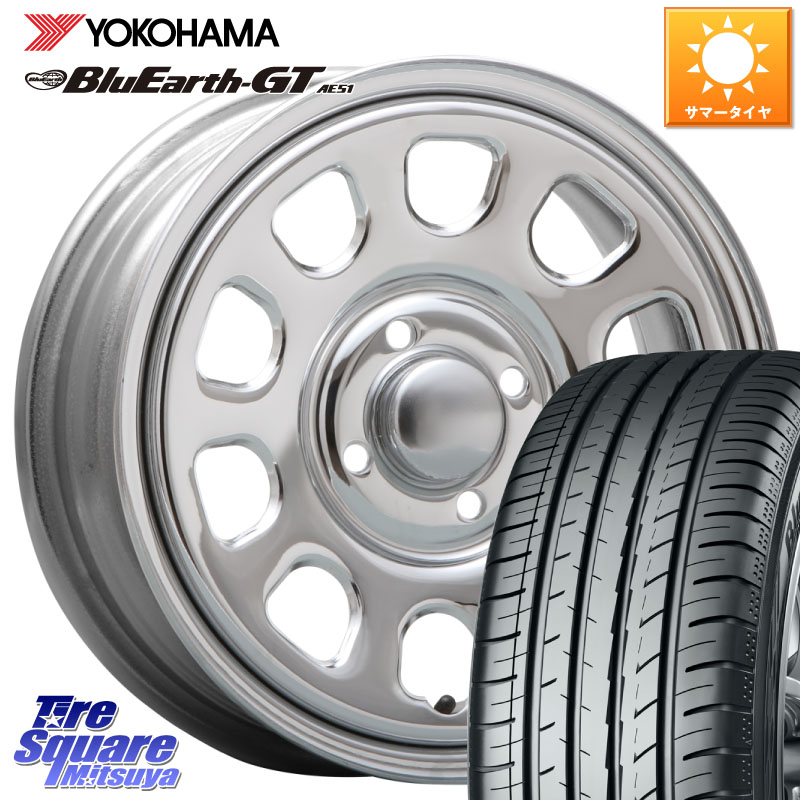 MLJ デイトナ SS DAYTONA SS CR 4H 14インチ 14 X 5.0J +42 4穴 100 YOKOHAMA R4597 BluEarth-GT AE51 ヨコハマ 175/65R14